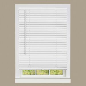 43 x 64 in. GII Deluxe Sundown Cordless Vinyl Room Darkening Mini Blinds, White